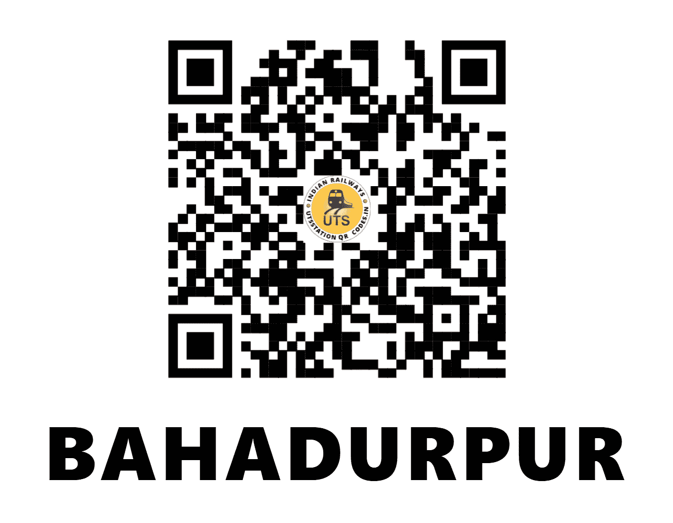 UTS QR Code for BAHADURPUR - BPD (ER - WEST BENGAL)